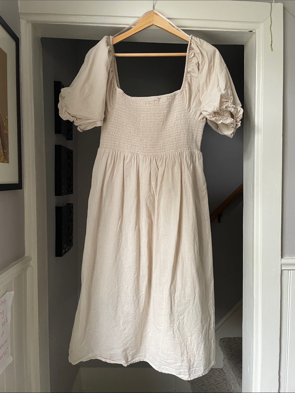 7 for all Mankind Smocked Prairie/ Milkmaid dress-Large